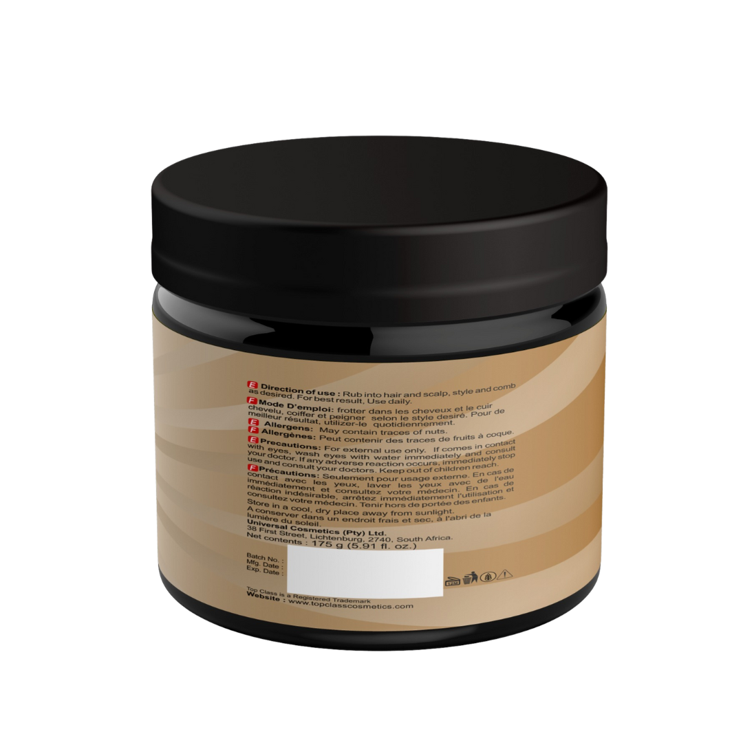 Top Class Jam. Black Castor Oil Hair Food -Coconut 175g