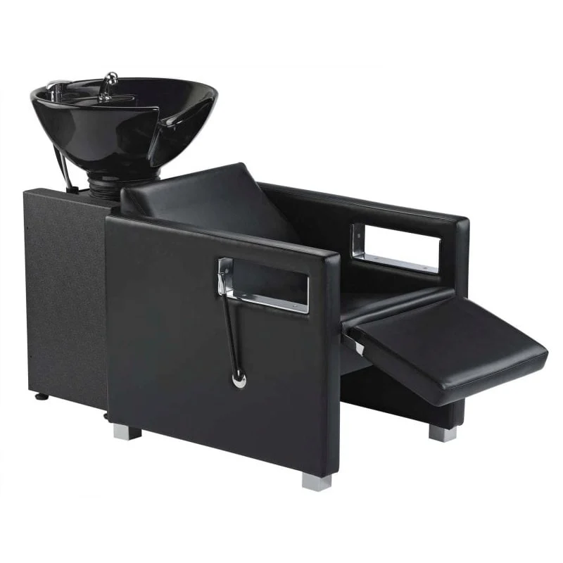 Shampoo Unit C50, Basin on Pedestal & Chair, Black Croc