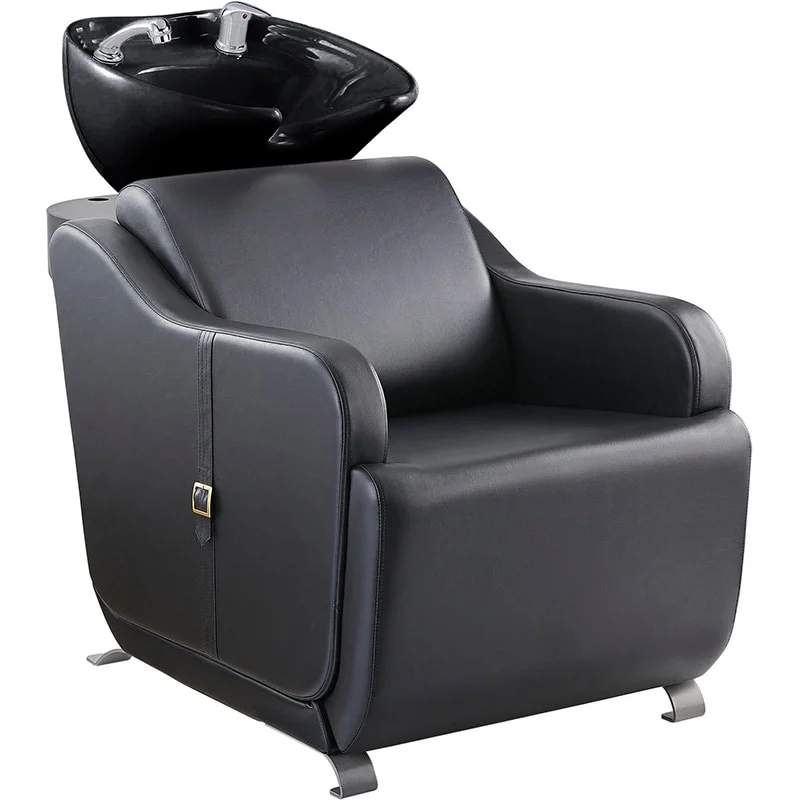 Shampoo Unit, Buckle Black Chair & Black 0356 Basin C61